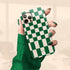 Custom Initials Retro Checkerboard iPhone Case